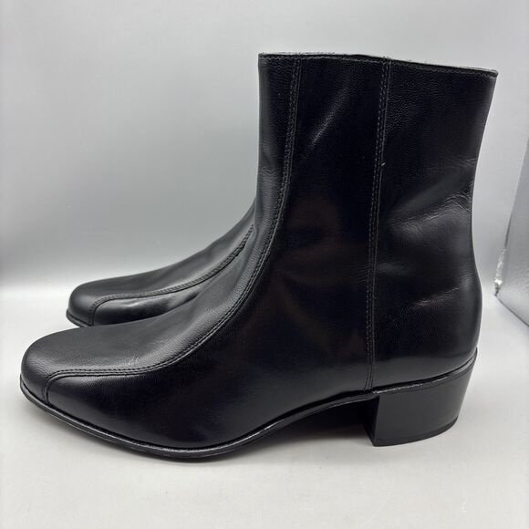 Florsheim Duke Boots Men’s 10.5 3E Side Zip Ankle 17087-01 Black - Picture 1 of 11